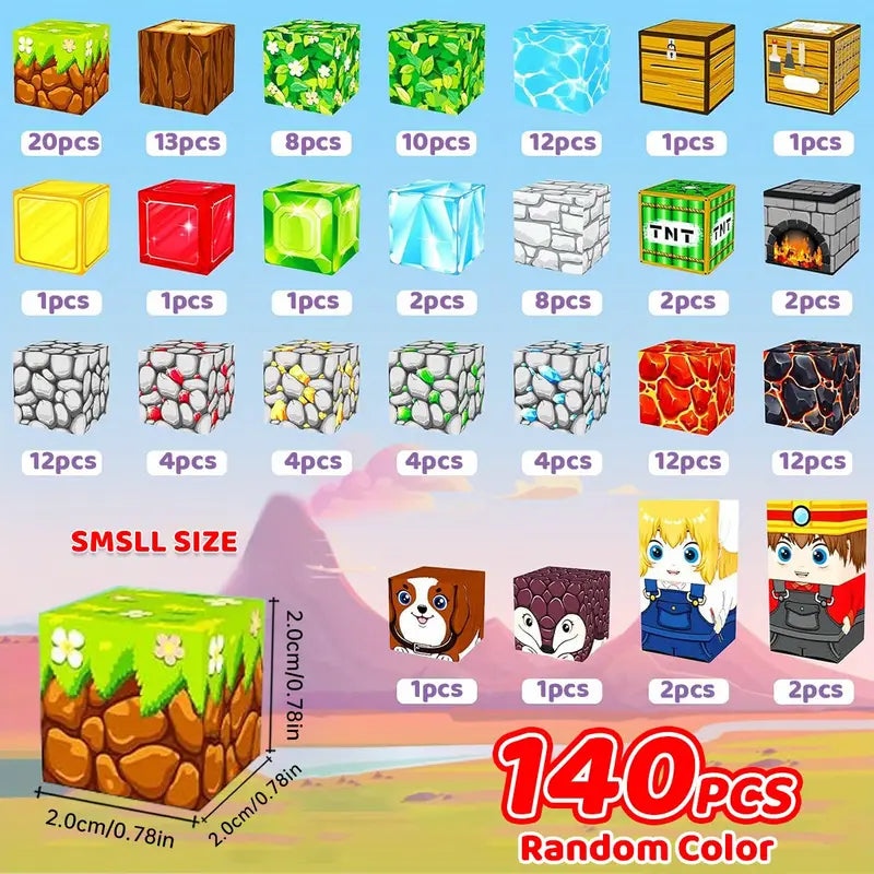 Mágneses Építőkockák - Pixeles Kalandvilág