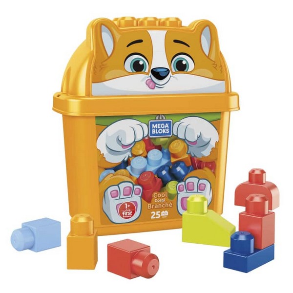 Mega Bloks: Vidám Corgi Kutyus – Építőjáték és Tároló egyben