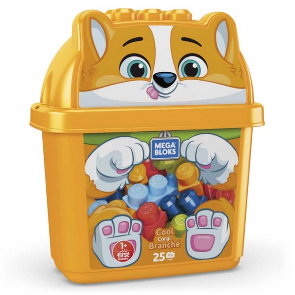 Mega Bloks: Vidám Corgi Kutyus – Építőjáték és Tároló egyben