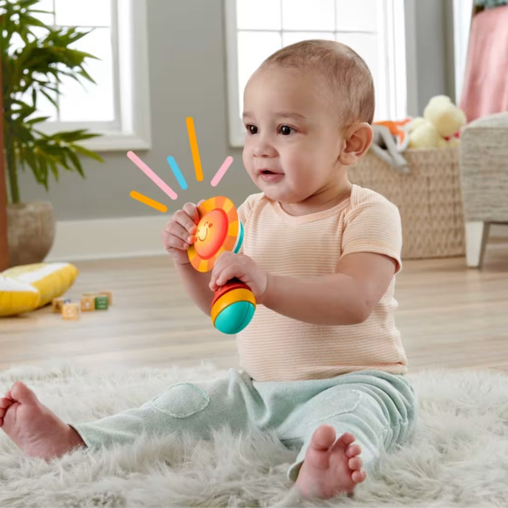 Fisher-Price: Rázd meg és ragyogj! – Szenzoros Napocska csörgő