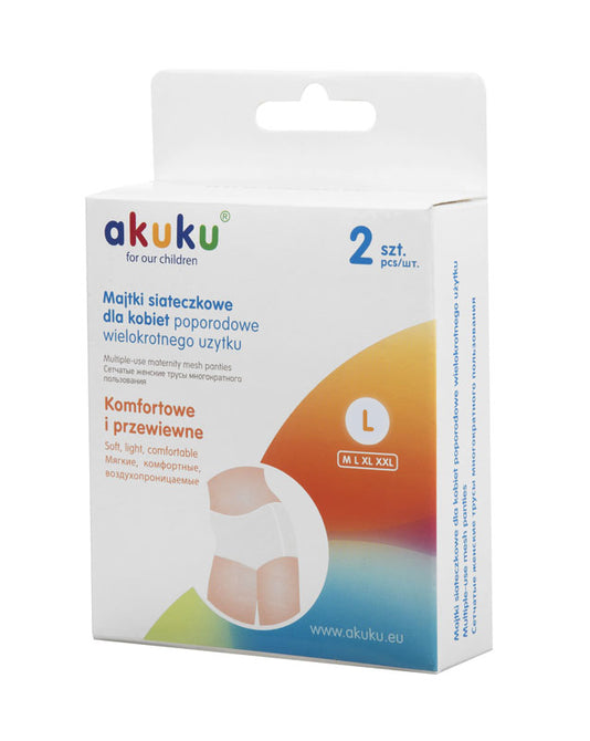 Akuku A0234 Többször használható kismama hálós alsónadrág (L méret, 2 db)