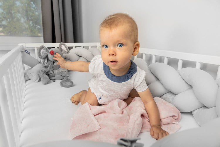 Sensillo Fonott Kiságyvédők 210 cm – Rózsaszín Virágok