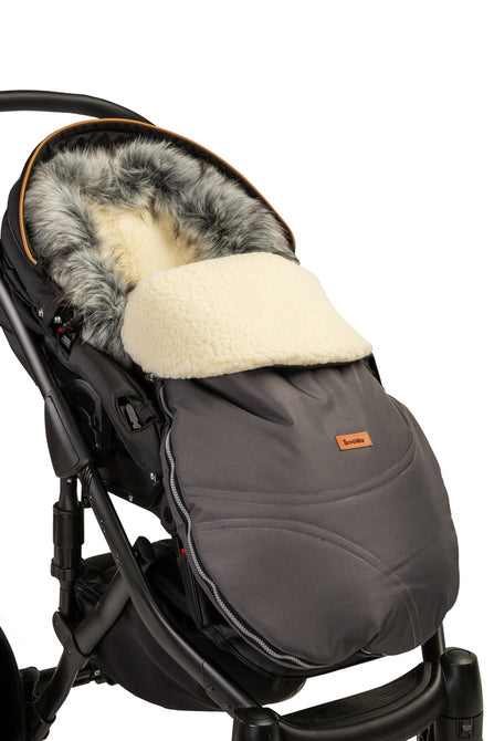 Sensillo Eszkimó Romper Táska – Grafitszürke/Gyapjú