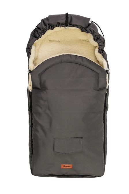 Sensillo Babakocsiba való hálózsák – grafitszürke gyapjú (95x40)