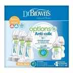 Dr Brown`S Wb09600 Szélesnyakú Options+ Újszülött etetőkészlet (2 db 150 ml-es és 3 db 270 ml-es cumisüveg, 2 db L2-es cumi, 2 db tárolókupak, 3 db tisztítókefe)