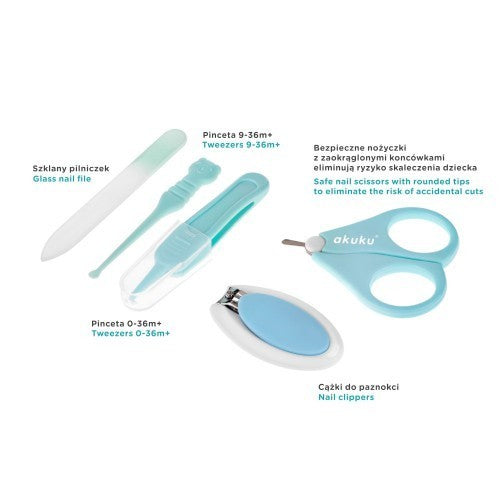 Akuku A0043 Babaápolási szett Apple tok kék