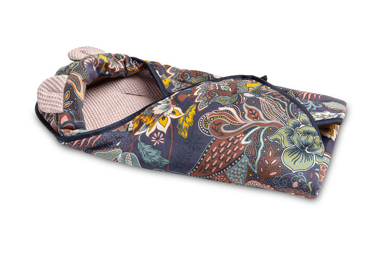 Sensillo Gofris mózeskosár pólya – Bohém poros rózsaszín