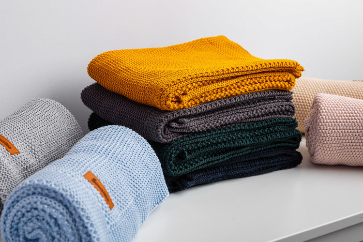 Sensillo Kötött takaró – sötétkék