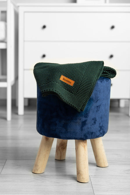 Sensillo Kötött takaró – sötétzöld