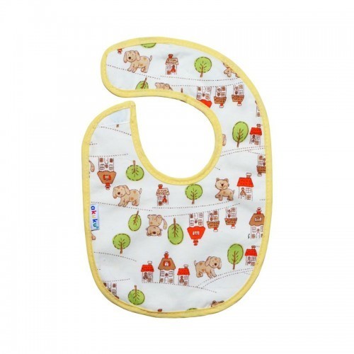 Akuku A1300 Kisméretű Előke Tépőzáras Záródással, Vízálló Réteggel (19 X 14 Cm)