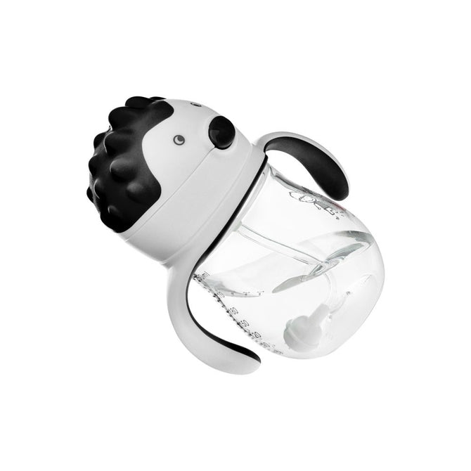 Akuku A0034 Tritan / Kiömlésmentes pohár 250 ml Súlyozott szívószállal és dupla fogantyúval, szürke