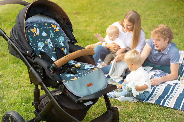 Sensillo Waffle babakocsi bélés - Indie grafitszürke