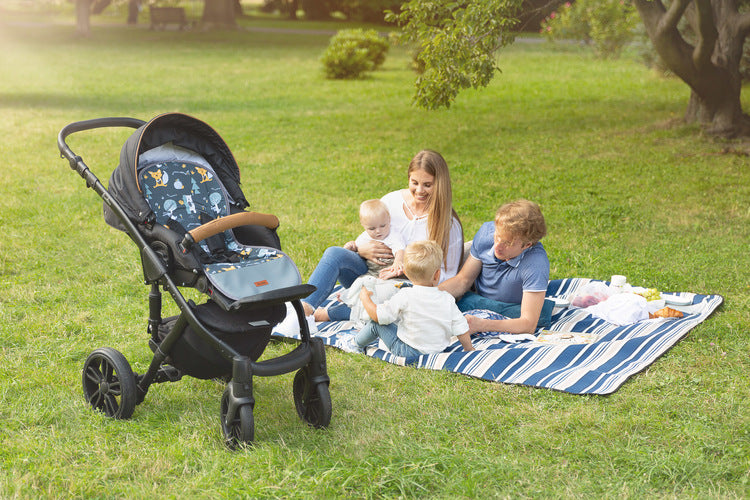 Sensillo Waffle babakocsi bélés - Indie grafitszürke