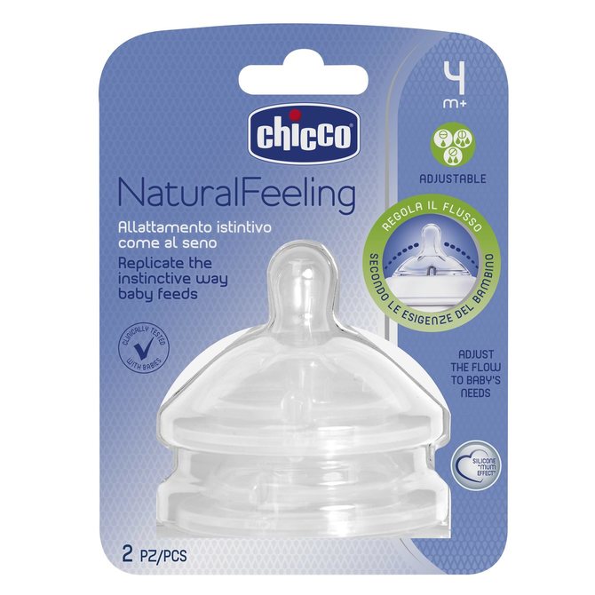 Chicco 008247 Szilikon cumi NF cumisüveg 3-áramlásos 4+