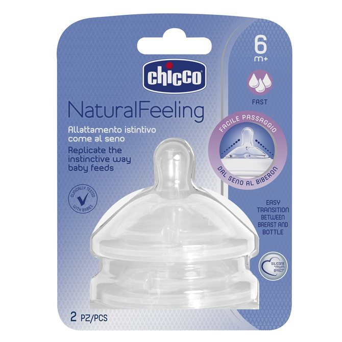 Chicco 008254 Cumisüveg cumi, Nf szilikon Quick 6+