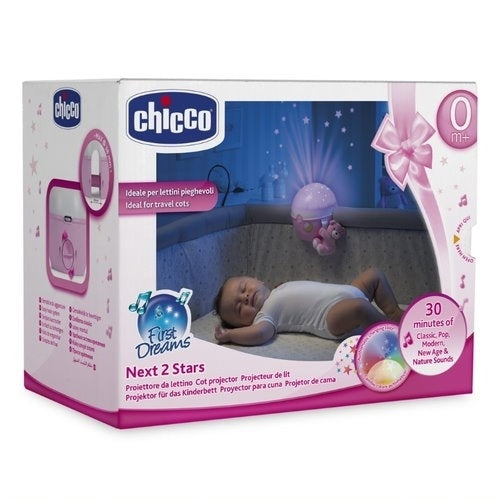 Chicco rózsaszín kiságy projektor babáknak