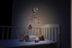 Next2Dream rózsaszín zenélő kiságyforgó babáknak