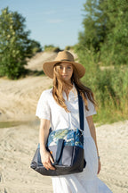 Sensillo Öko bőr babakocsitáska, fehér, erdei kaland