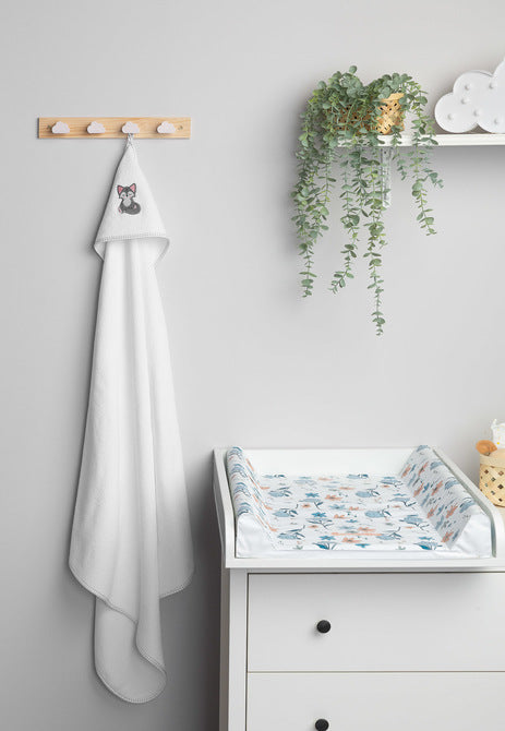 Sensillo Frottír fürdőhuzat 100x100 Fehér Farkas