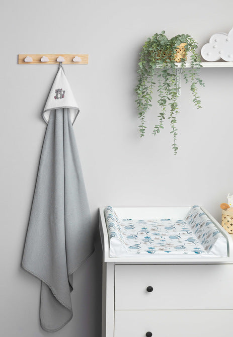 Sensillo Frottír fürdőhuzat 100x100 mosómedve szürke