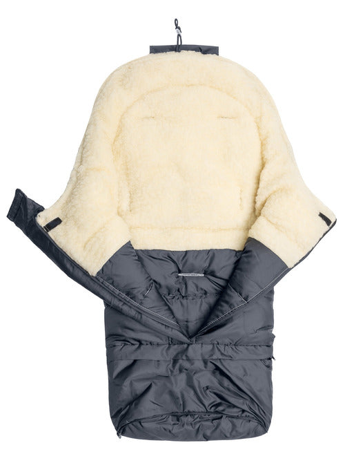 Sensillo Kombinált 3 az 1-ben hálózsák – grafitszürke/gyapjú