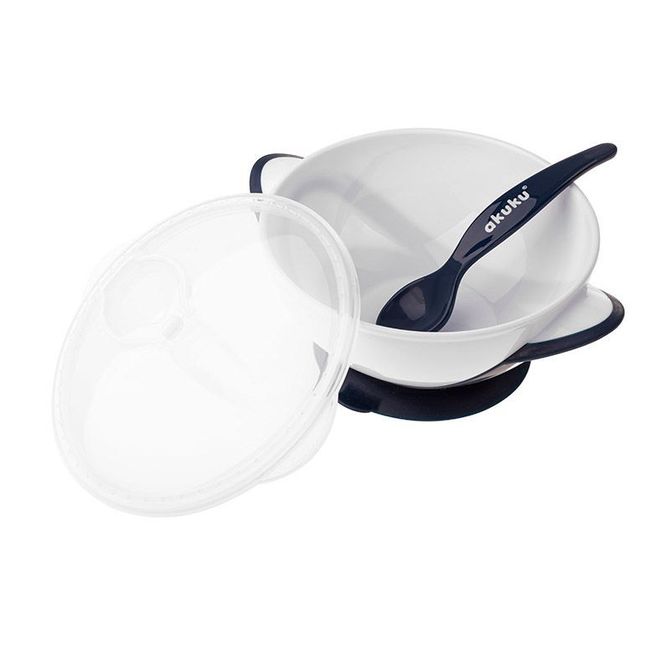 Akuku A0503 Tál szekcióval, pohárral és kanállal, sötétkék