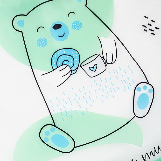 Akuku A0518 Baba Hosszú Ujjú Kötény, Zsebes És Tépőzáras 100% Eva (33 X 35 Cm)