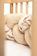 Sensillo Fonott Kiságyvédők 210 cm – Bézs Növények