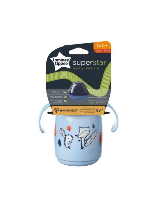 Tommee Tippee 478221 Superstar bögre fülekkel 300 ml 6+ kék