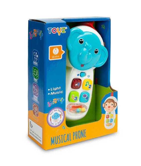 Elefántos játék telefon fejlesztő babajáték