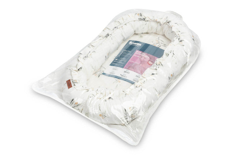 Sensillo Babafészek Bársony 80x45 Oliva Krémszínű + Párna