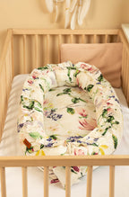 Sensillo Babafészek Bársony 80x45 Magnólia Rózsaszín + Párna