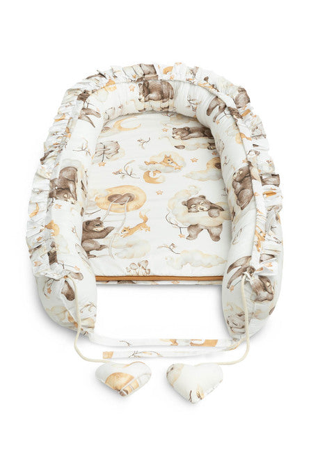 Sensillo Babafészek Bársony 80x45 Álombézs + Párna