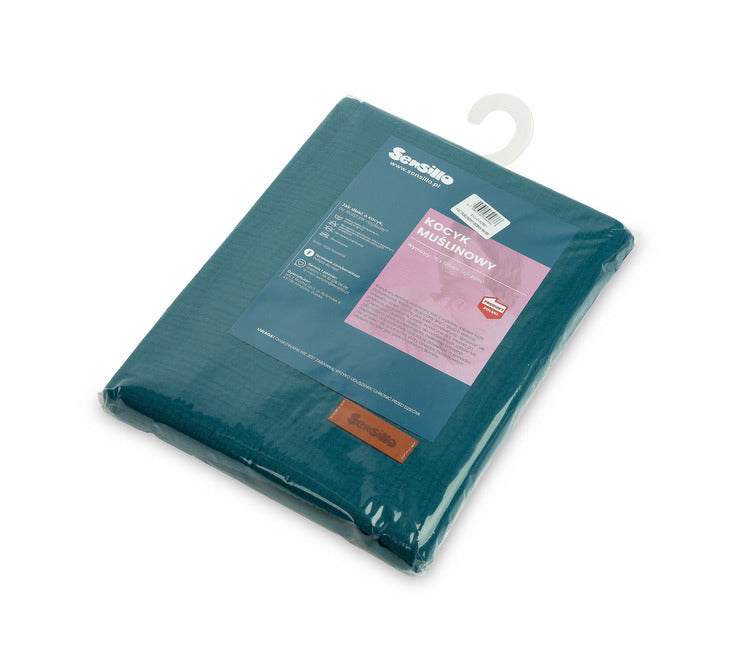 Sensillo Muszlin takaró, óceán mintás, 75x100 cm