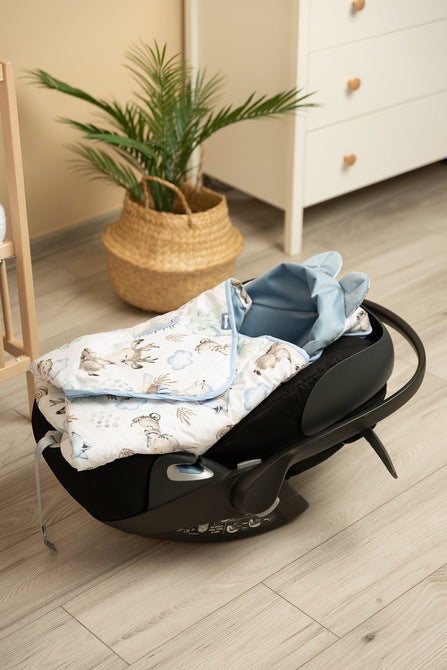 Sensillo Bársony Mózeskosár Pólya XL Sétálókék