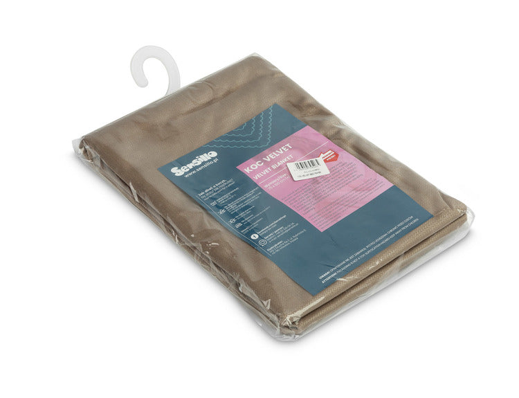 Sensillo Bársony takaró bézs 75x100