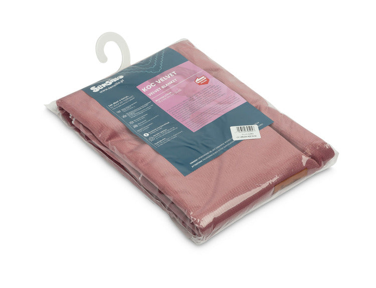 Sensillo Bársony takaró, piszkos rózsaszín, 75x100 cm
