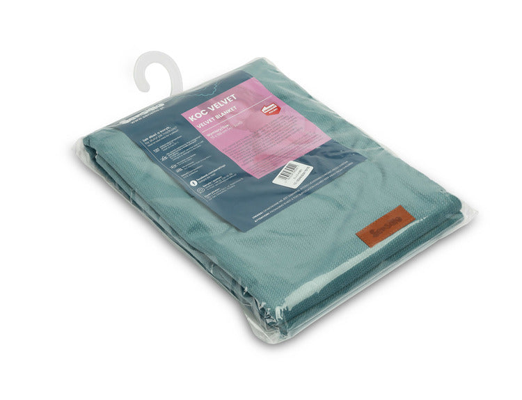 Sensillo Bársony takaró Smaragdzöld 75x100