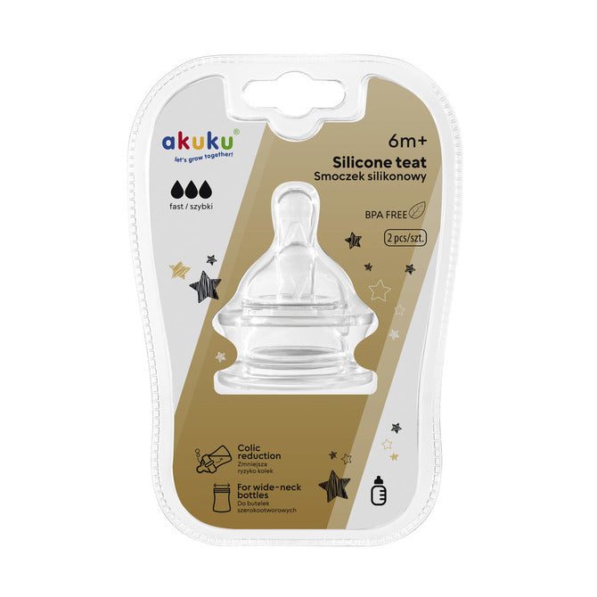 Akuku A0121 Szélesre szerelhető cumisüveghez való cumi 6 hónapos kortól