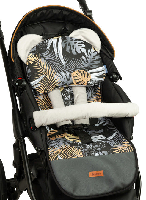 Sensillo Deluxe Bársony Betét Zsúrkocsihoz - Arany Levelek