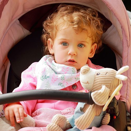 Babyono 879/10 Bandana előke levelekkel