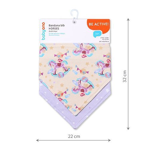 Babyono 879/15 Bandana kantáros lovak