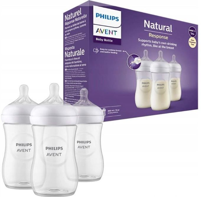 Philips Avent Scy903/03 Reszponzív natúr üveg 3x260ml