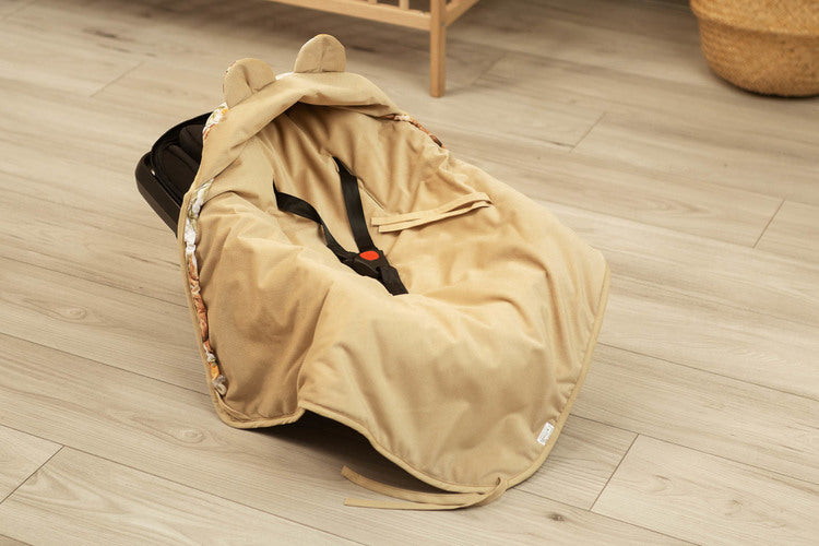 Sensillo Bársony Mózeskosár Pólya – Négyzet alakú Bézs