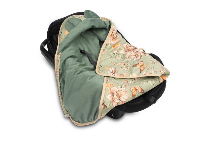 Sensillo Bársony Mózeskosár Pólya – Négyzetzöld