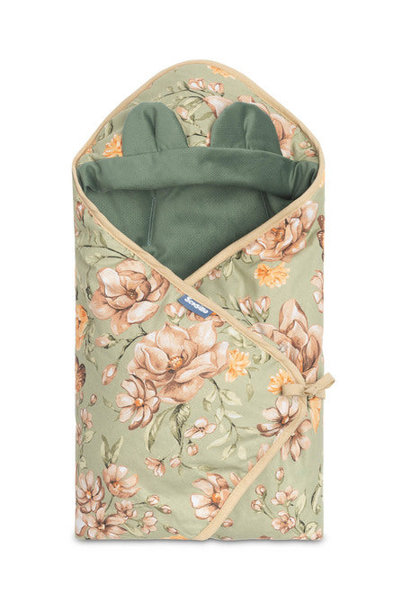 Sensillo Bársony Mózeskosár Pólya – Négyzetzöld