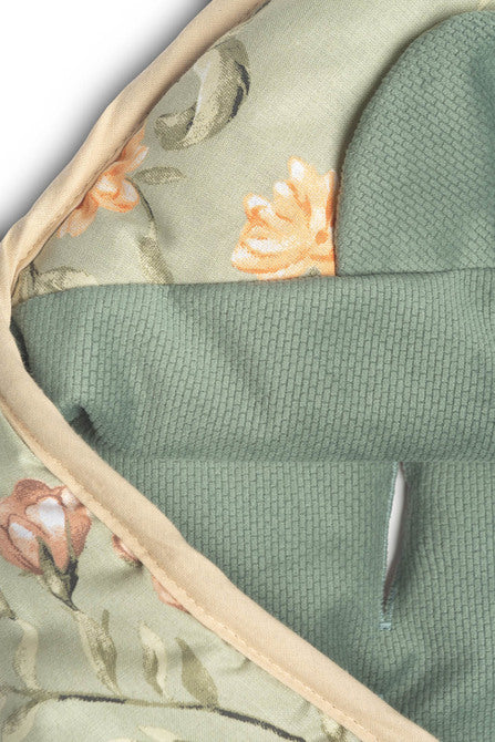 Sensillo Bársony Mózeskosár Pólya – Négyzetzöld