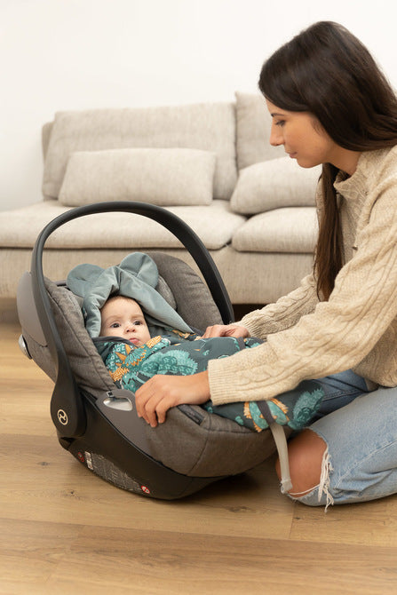 Sensillo Bársony Mózeskosár Pólya – Négyzetzöld