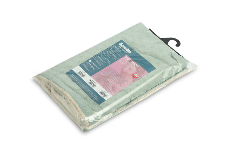 Sensillo Hímzett takaró 80x100 világos menta plüss