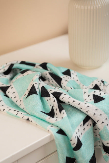 Sensillo Bambusz pelenka - Zöld Háromszög 75X75